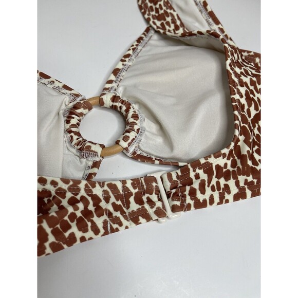 Old Navy Women’s  O-Ring Bikini Swim Top Large Padded Strap Giraffe Print - Picture 4 of 8
